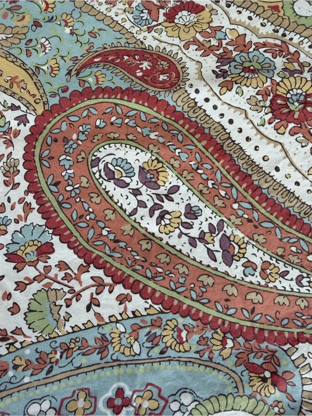 Pottery Barn Harper Paisley 3-Piece Organic Cotton Duvet Cover Set F/Q GUC